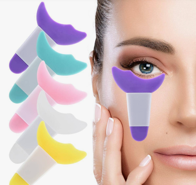 Guía de Maquillaje para Ojos 3 en 1. Plantilla para Delineado y Sombras.