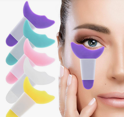 Guía de Maquillaje para Ojos 3 en 1. Plantilla para Delineado y Sombras.